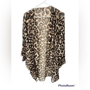 Sheer Leopard Print Tunic